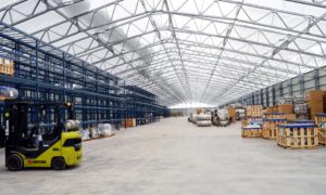 VP Series 140 x 700 Storage and Warehousing Fabric Structure
