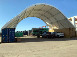 CC Series Fabric Structure on Shipping Containers for Commercial Storage