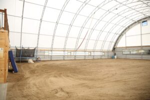 CC Series Fabric Structure on Steel Legs for an Equestrian Indoor Riding Arena