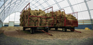 HT Series Fabric Structure on Wood Posts for Agricultural Storage