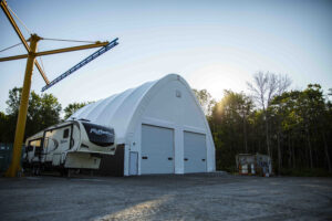 HT Series Fabric Structure on Concrete for Commercial Storage