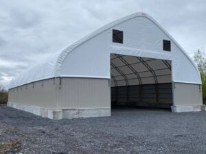 GB Series Fabric Structure on Wood Posts for Agriculture Storage